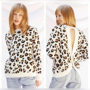 A Girl Thing Leopard Print Blouse - Black, Brown, White
